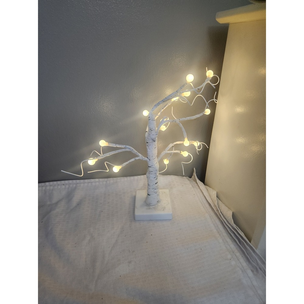 White Birch Tree Table Lamp Warm White LED Lighted Branches Decorative Accent